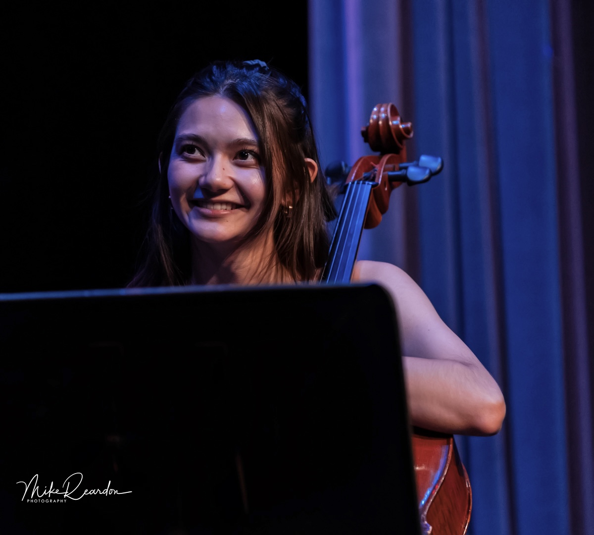 Katrina Agate performing on cello